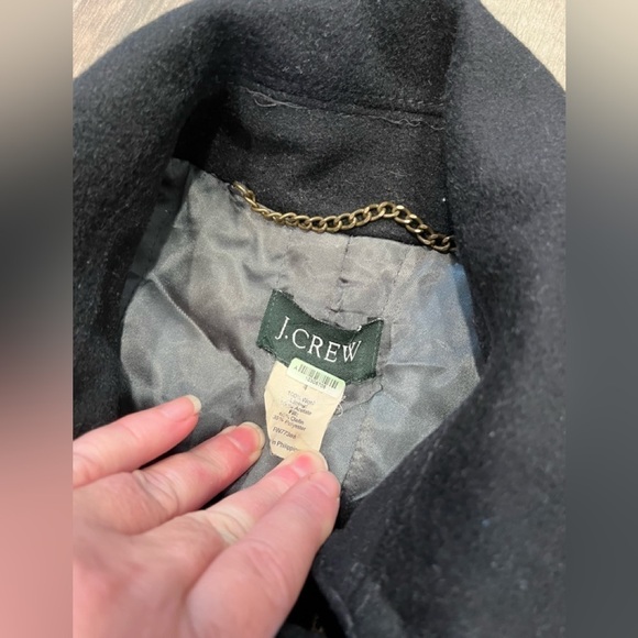 J.Crew 100% Wool Pea Coat Women Size 4 Black - Picture 2 of 5